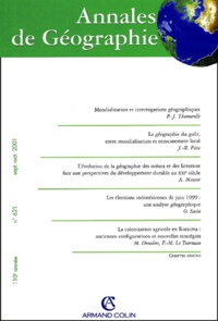  Collectif - Annales de géographie N° 621 Septembre-Octobre 2001 : Mondialisation et diversité.