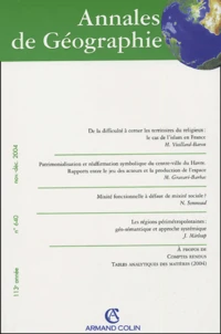 Annales de géographie N° 640, Novembre-Décembre 2004