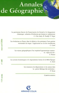 Annales de Géographie N° 648, Mars-Avril 2006