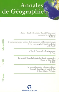 Annales de Géographie N° 650, Juillet-Août 2006