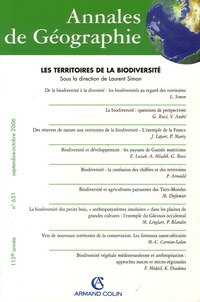 Laurent Simon - Annales de Géographie N° 651, septembre 20 : Les territoires de la biodiversité.