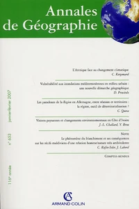 Annales de Géographie N°653, Janvier-février 2007