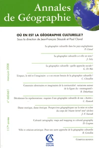 Où en est la géographie culturelle ?