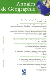 Annales de Géographie N° 667, Mai-Juin 2009