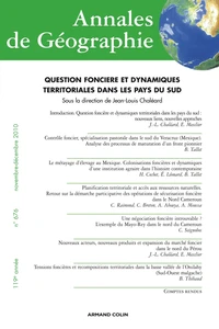 Question foncière et dynamiques territoriales dans les pays du sud