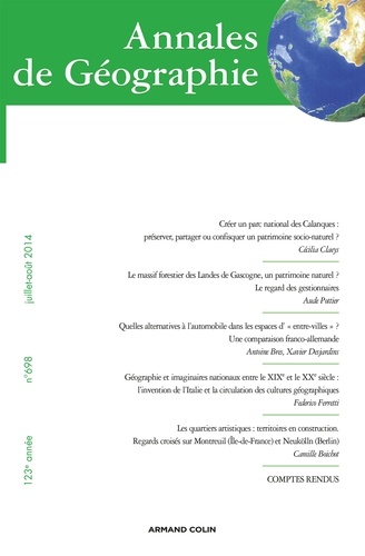 Nathalie Jouven - Annales de Géographie N° 698, Juillet-août 2014 : .