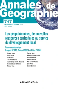 Annales de Géographie N° 717/5 2017
