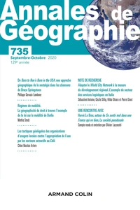 Annales de Géographie N° 735, septembre-octobre 2020
