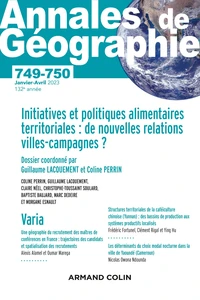 Annales de Géographie N°749-750 1-2/2023