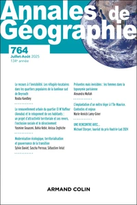 Annales de Géographie N° 764, 4/2025