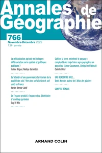 Annales de Géographie N° 766, 6/2025