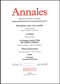 Annales Histoire, Sciences sociales N° 2 Mars-Avril 2003