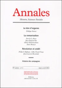 Annales Histoire, Sciences sociales N° 2, Mars-Avril 2004