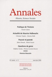Claude Calame et Christian Topalov - Annales Histoire, Sciences Sociales N° 3, Mai-Juin 2006 : .