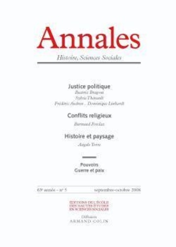 Sylvie Thénault - Annales Histoire, Sciences Sociales N° 5, Septembre-Octo : .
