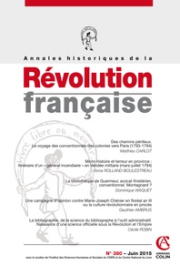 Hervé Leuwers - Annales historiques de la Révolution française N° 380, Juin 2015 : .