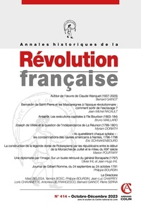 Aurélien Lignereux - Annales historiques de la Révolution française N° 414, décembre 2023 : .