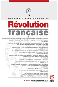 Annales historiques de la Révolution française N° 422, juillet-décembre 2025