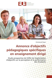 Annonce d'objectifs pédagogiques spécifiques en enseignement dirigé