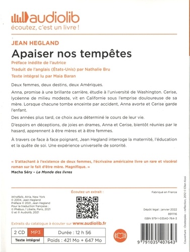 Apaiser nos tempêtes  2 CD audio MP3