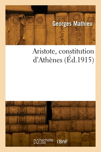 Aristote, constitution d'Athènes