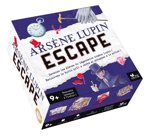 Arsène Lupin Escape. Avec 1 livret, 76 cartes énigmes, 4 plateaux réversibles, 1 loupe filtre rouge, 1 boîte plateau de jeu