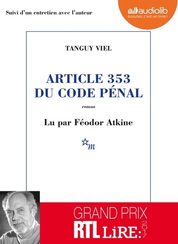 Article 353 du code pénal  avec 1 CD audio