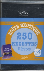  Hachette - Boîte exotique - 250 recettes, Coffret 5 volumes.