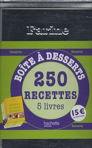  Hachette - Boîtes à dessert - 250 recettes, Coffret 5 livres.