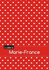  XXX - CAHIER MARIE FRANCE BLANC,96P,A5 PETITSCoeURS.