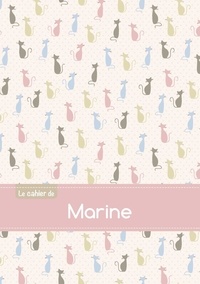  XXX - Cahier marine blanc,96p,a5 chats.