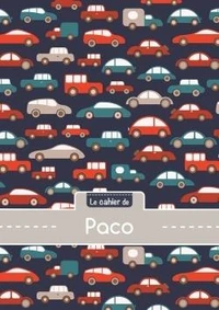 Cahier paco blanc,96p,a5 voitures