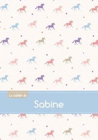  XXX - Cahier sabine ptscx,96p,a5 chevaux.