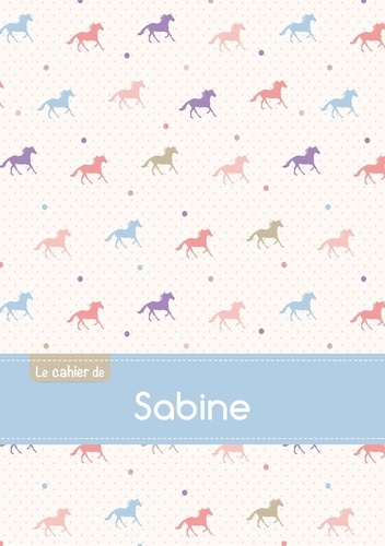  XXX - Cahier sabine ptscx,96p,a5 chevaux.