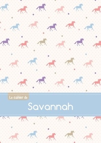  XXX - Cahier savannah ptscx,96p,a5 chevaux.