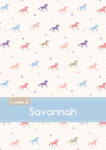  XXX - Cahier savannah ptscx,96p,a5 chevaux.