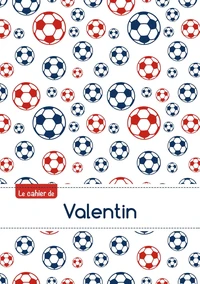 Cahier valentin blanc,96p,a5 footballparis