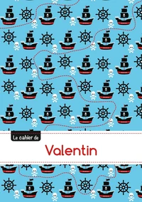 Cahier valentin blanc,96p,a5 pirates
