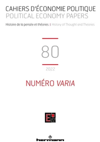 Cahiers d'économie politique N° 80, 2022