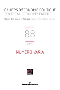 Cahiers d'économie politique N° 88