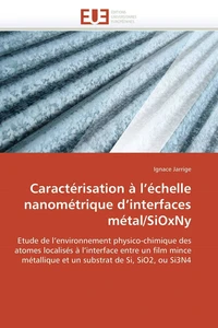 Caractérisation à l échelle nanométrique d interfaces métal/sioxny
