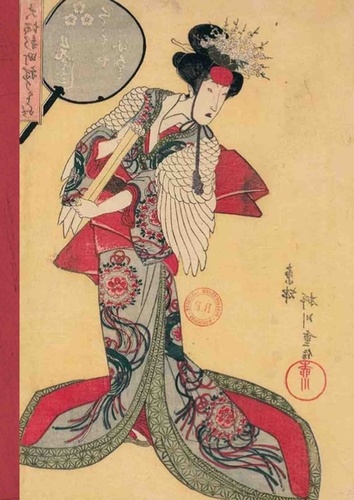  Hachette BNF - Carnet Blanc Estampe Femme à l'éventail, Japon 19e.