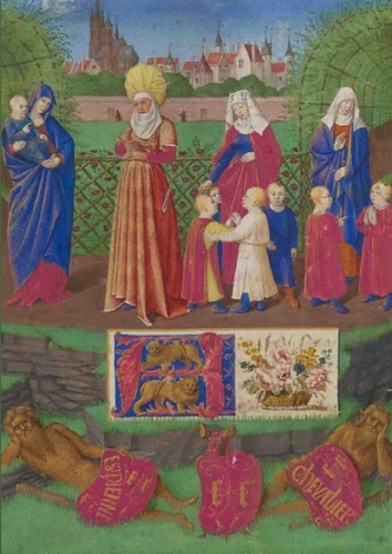 Jean Fouquet - Carnet Blanc Sainte Anne et les trois Marie.