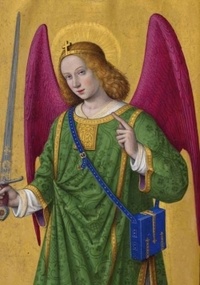  Anonyme - Carnet heures Anne de Bretagne, ange à l'épée.
