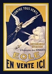 Philippe Kauffmann - Carnet ligné Affiche bougies Eole Automobile.