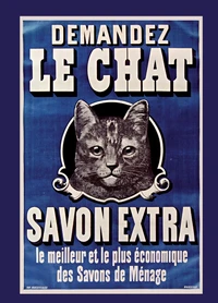 Carnet ligné : Le Chat, savon extra, affiche, 1895