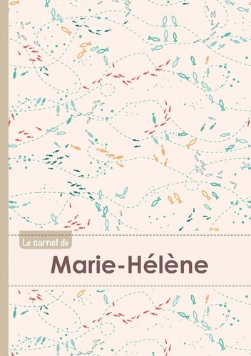  XXX - Carnet marie helene lignes,96p,a5 poissons.