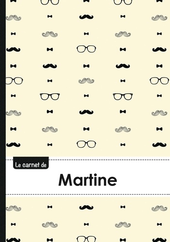  XXX - Carnet martine lignes,96p,a5 moustachehispter.