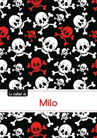 Carnet milo blanc,96p,a5 tetesdemort