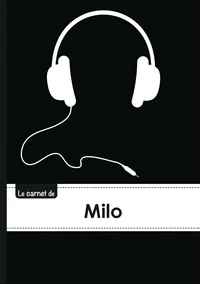 Carnet milo lignes,96p,a5 casqueaudio